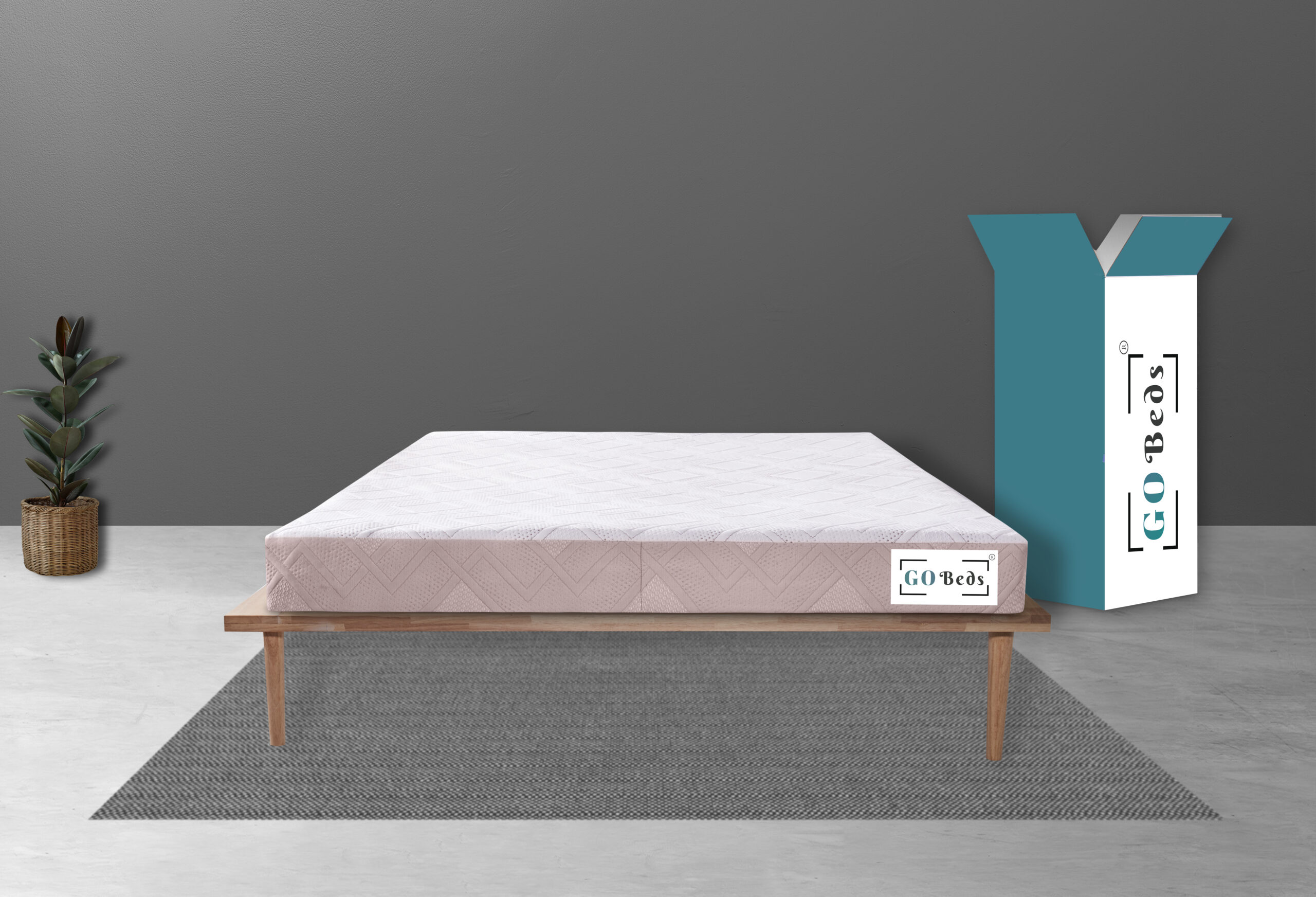 Wall mockup psd Japandi living room interior design